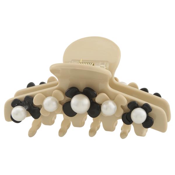FLOWER PEARL CENTER CLAW HAIR CLIP