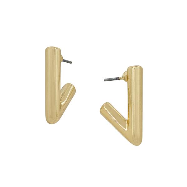 20MM V SHAPED CHUNKY METAL MINI HOOP