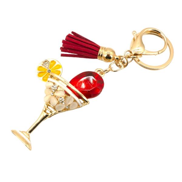 GLASSES W STONE KEYCHAIN