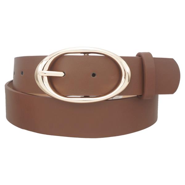 PLUS ORGANIC MINIMAL OVAL BUCKLE BELT