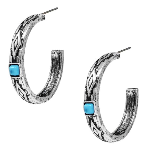 WESTERN HOOP EARRINGS