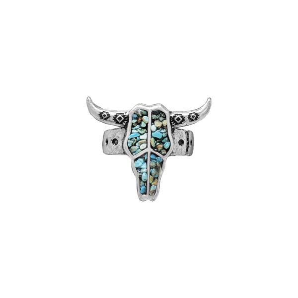 STEER HEAD WESTERN RING