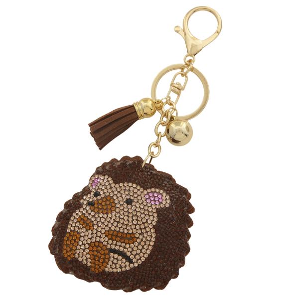HEDGEHOG RHINESTONE KEYCHAIN