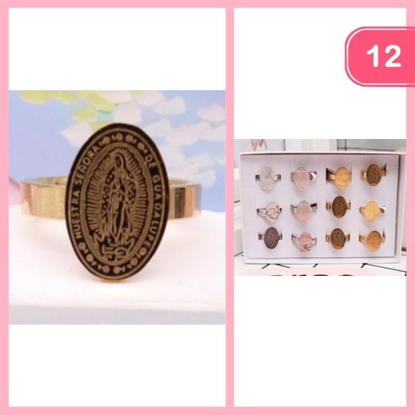 NUESTRA SENORA DE GUADALUPE METAL RING (12 UNITS)
