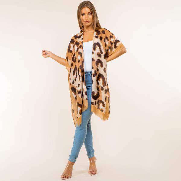 LEOPARD & BORDER KIMONO