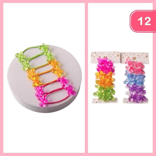 CRYSTAL BUTTERFLIES PONYTAIL SET (12 UNITS)