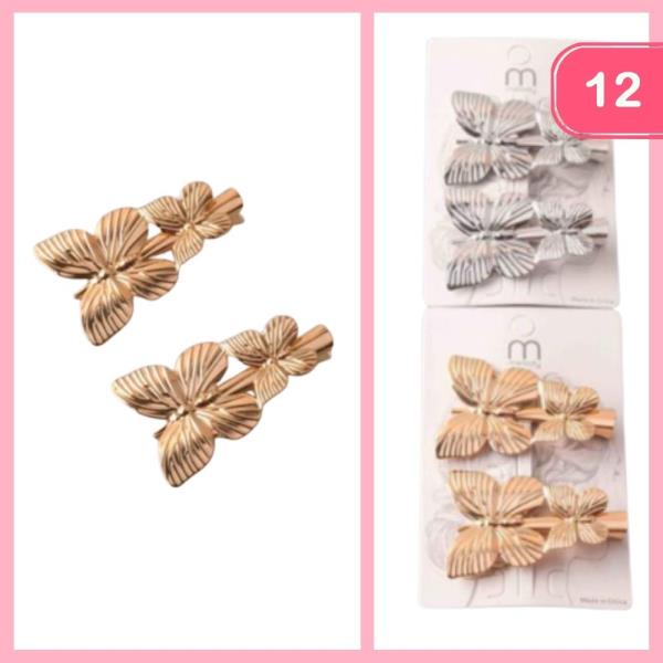 DOUBLE BUTTERFLY CLIPS SET (12 UNITS)