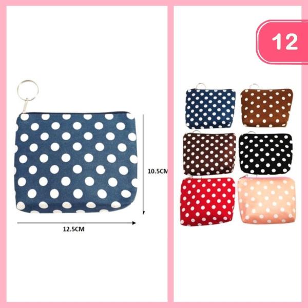 POLKA DOT COIN PURSE (12 UNITS)