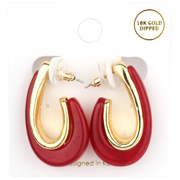 PLASTIC HOOP EARRING