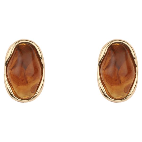 MARBLE BEAD POST EARRING