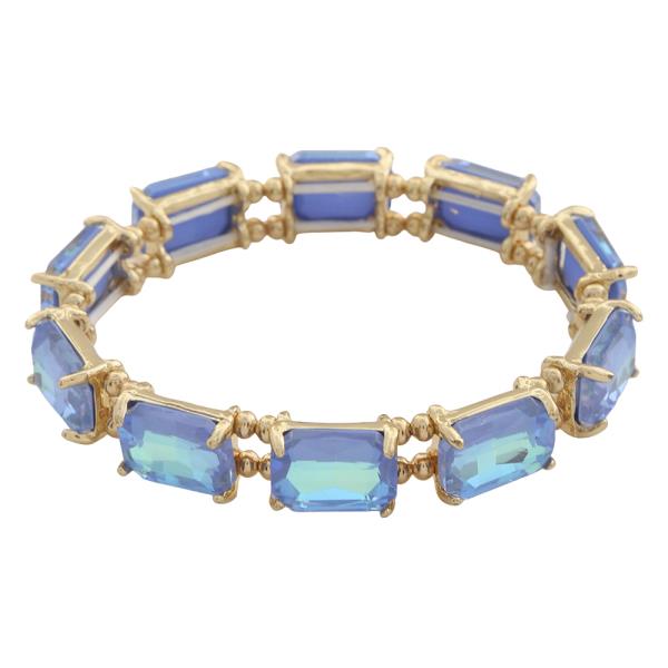 COLOR GEMSTONE STRETCH BRACELET