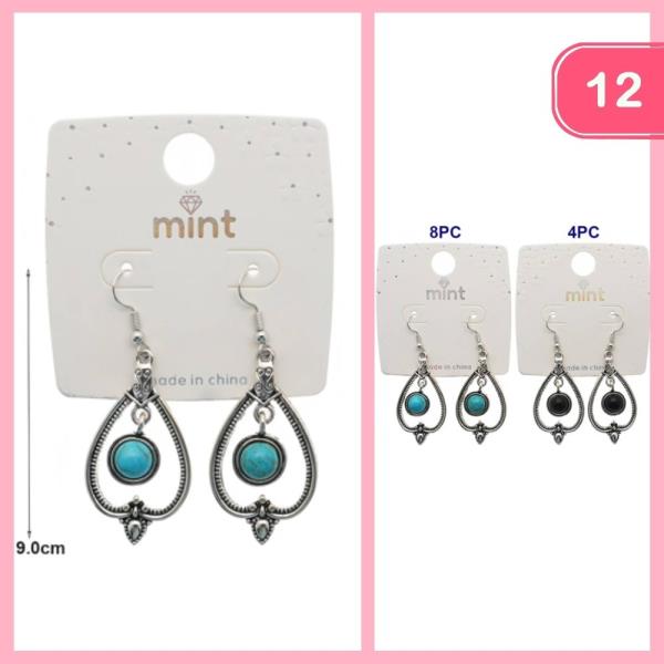 WESTERN STYLE DANGLE EARRINGS (12 UNITS)