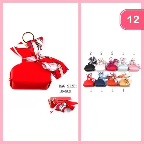 MINI HANDBAG SCARF KEYCHAIN (12 UNITS)