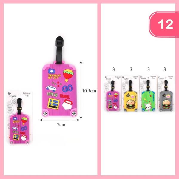 CUTE VARIOUS DESIGN LUGGAGE TAG (12 UNITS)