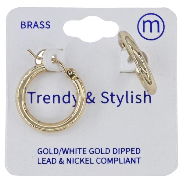 BRASS PINCATCH HOOP EARRINGS