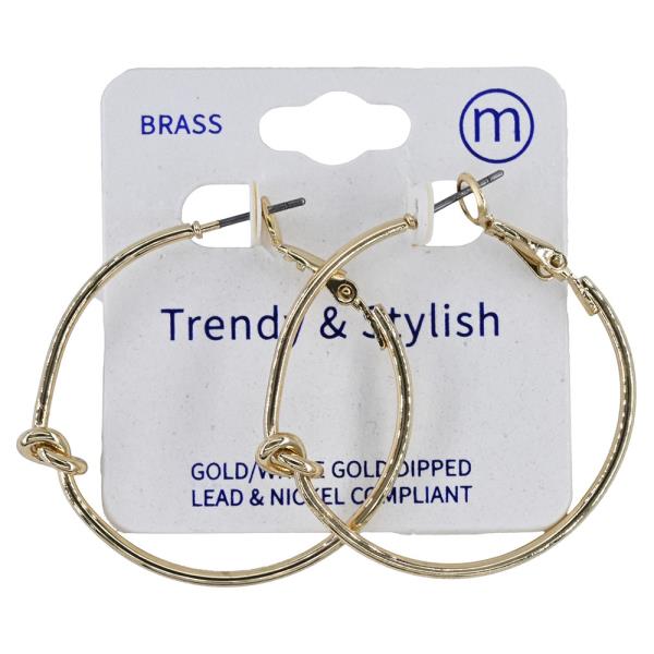 BRASS PINCATCH HOOP EARRING