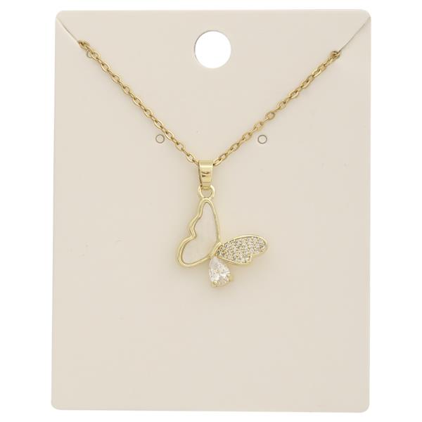 BUTTERFLY STAINLESS STEEL NECKLACE