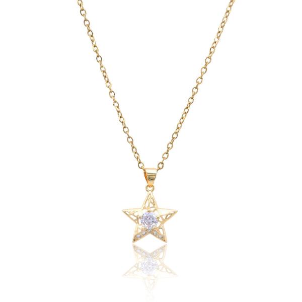 STAR STAINLESS STEEL PENDANT NECKLACE