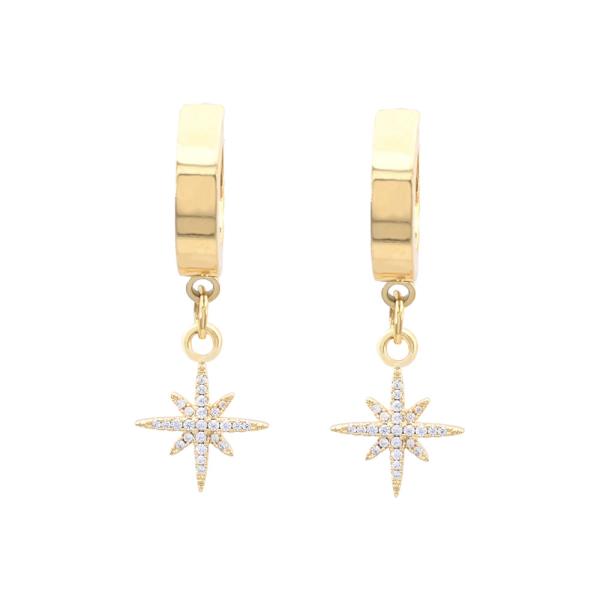 NORTH STAR STAINLESS STEEL HUGGIE EARRINGS