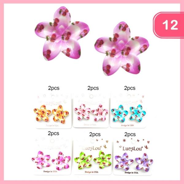 PLUMERIA DESIGN STUD EARRING (12 UNITS)