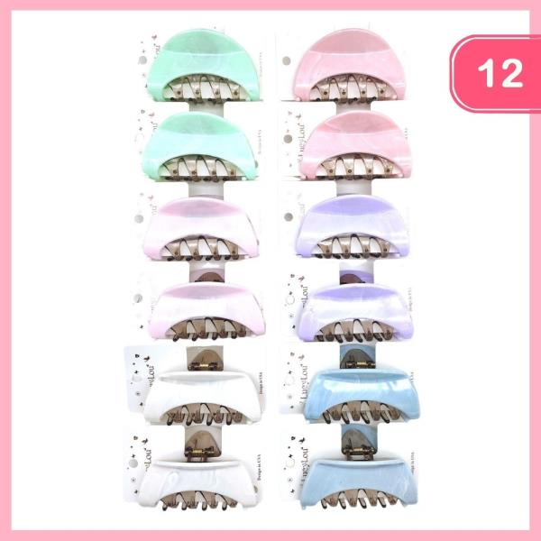 MARBLE HAIR CLAW CLIP (12 UNITS)
