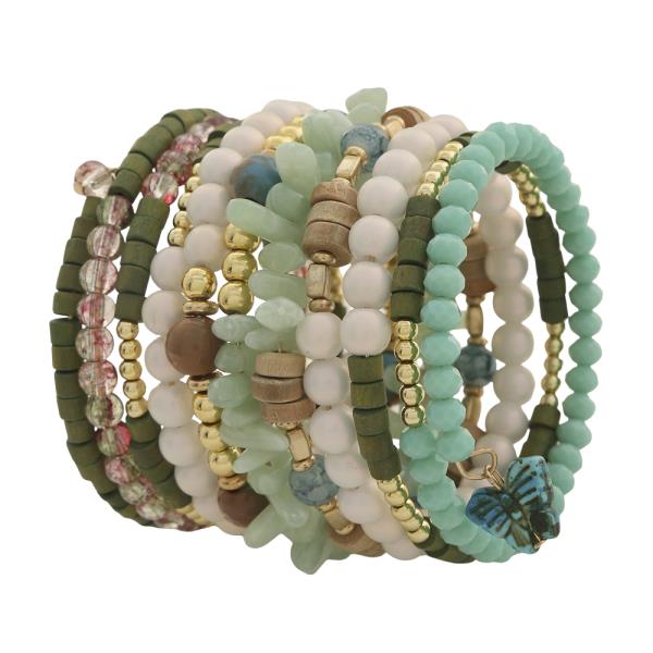 MIX BEADED MULTI BRACELET SET