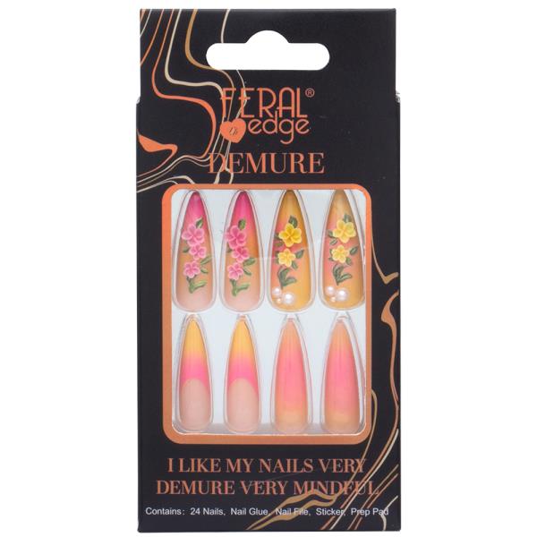 FERAL EDGE DEMURE DESIGN NAIL DECORATION SET