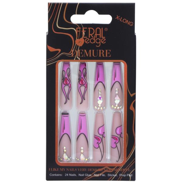 FERAL EDGE DEMURE DESIGN NAIL DECORATION SET