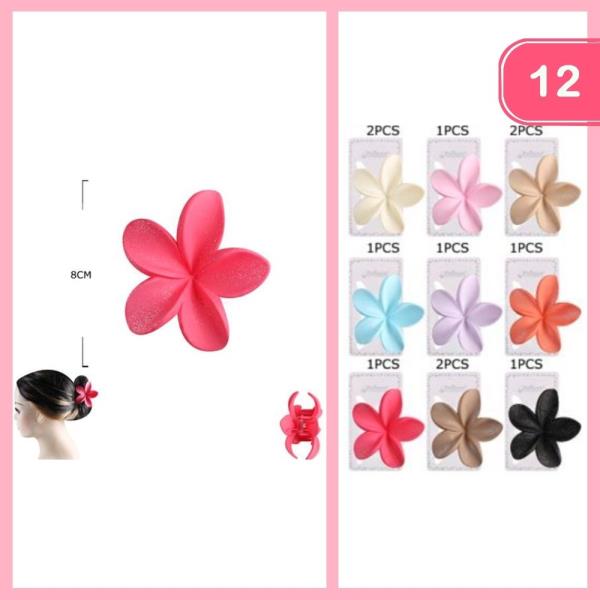FLOWER HAIR CLAW CLIP (12 UNITS)