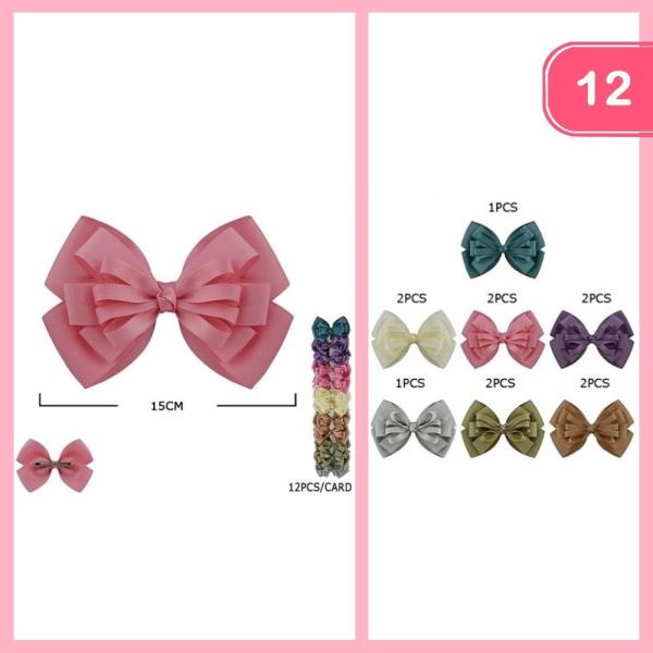 RIBBON HAIR BOW (12 UNITS)