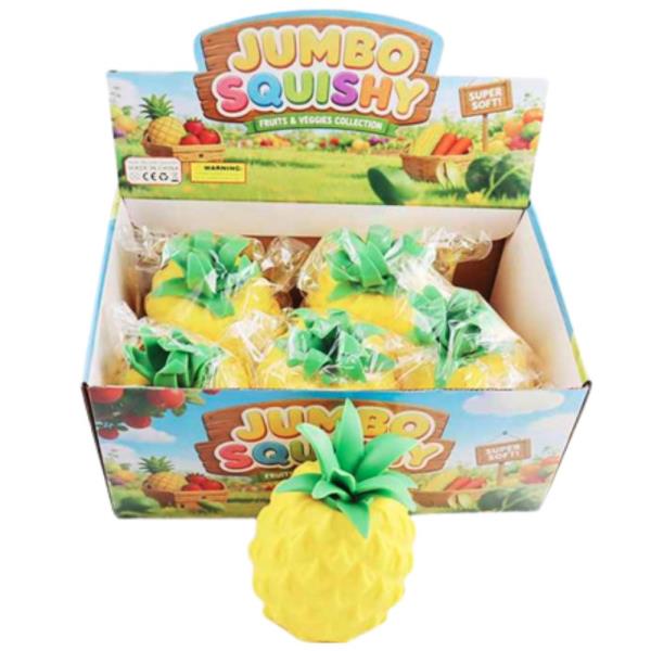 20 CM PINEAPPLE JUMBO SQUISHY SQUEEZE TOY (6 UNITS)