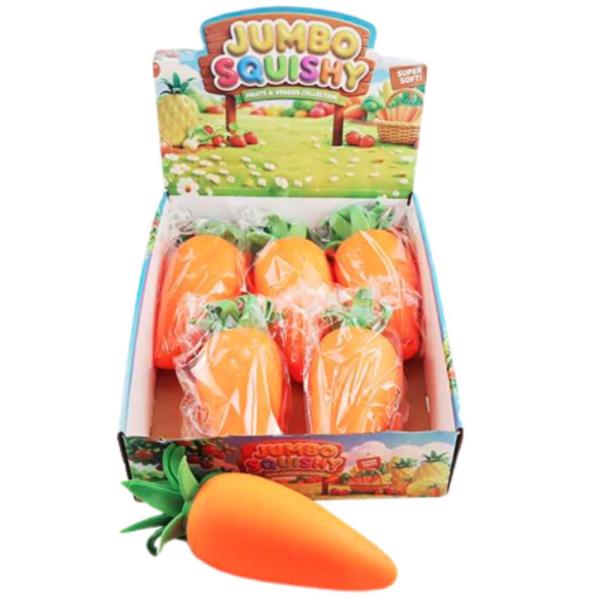 23.5 CM CARROT JUMBO SQUISHY (6 UNITS)