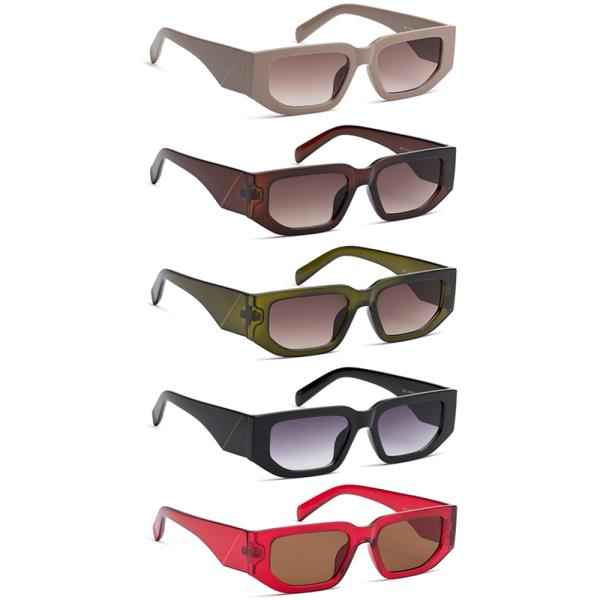 WIDE VINTAGE RECTANGLE SUNGLASSES 1DZ