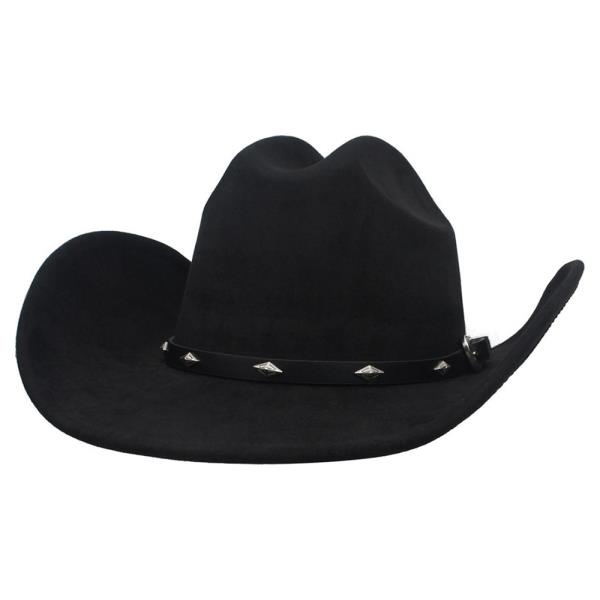 DIAMOND BUCKLE WESTERN MICROSUEDE COWBOY HAT