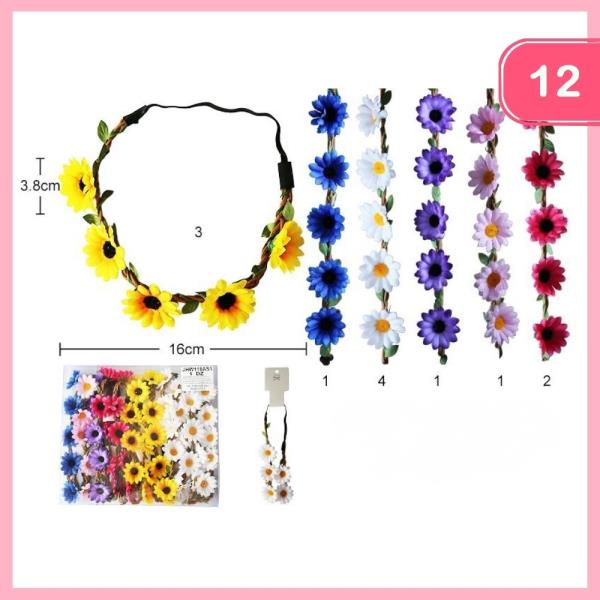 FLOWER HEADBAND (12 UNITS)