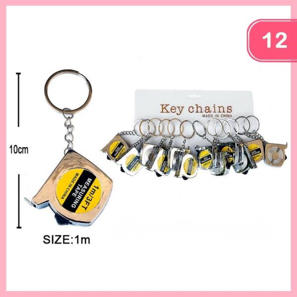 TAPE MEASURE KEYCHAIN (12 UNITS)