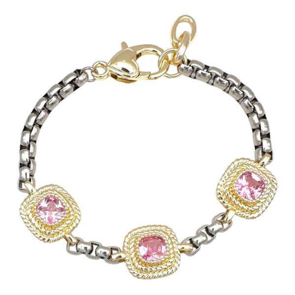 CZ ROSE BOX BRACELET