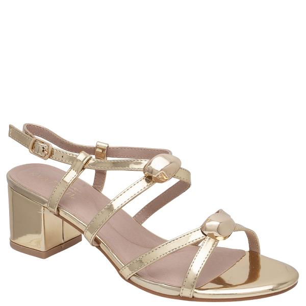 ETA-7DAYS GOLD ORNAMENT BLOCK HEEL