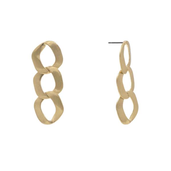 METAL LINK DROP EARRING
