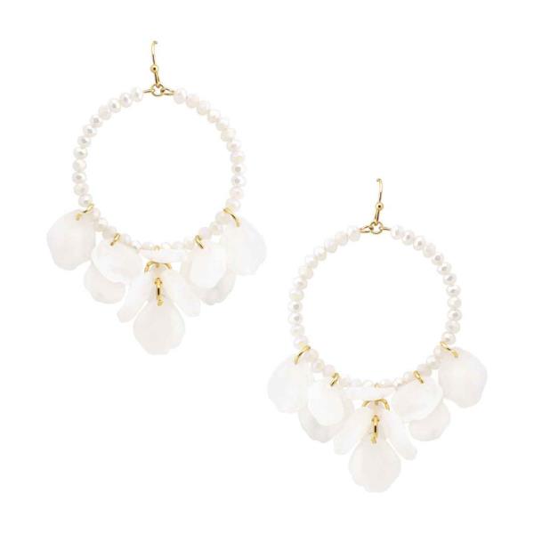 FLOWER HOOP EARRING