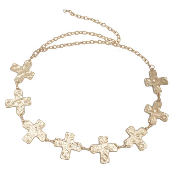 POUNDED CROSS LINK CHAIN BELT
