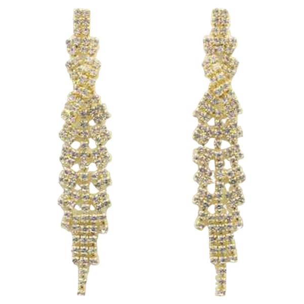 RHINESTONE FRINGE DANGLE EARRING