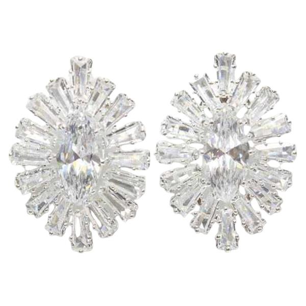 CA STONE SUNBURST STUD EARRING