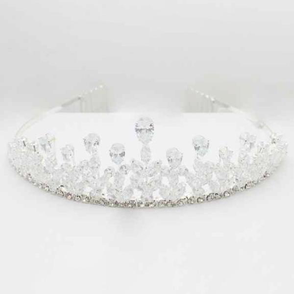 CZ STONE CROWN TIARA