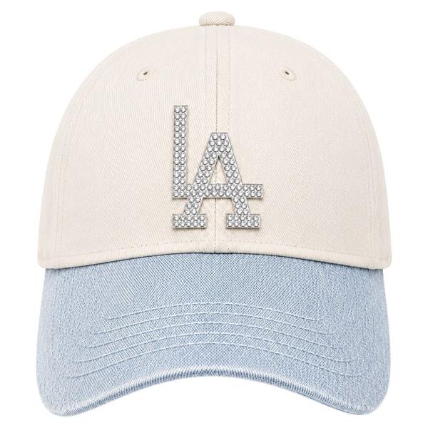 RHINESTONE LA TWO TONE BASEBALL CAPS