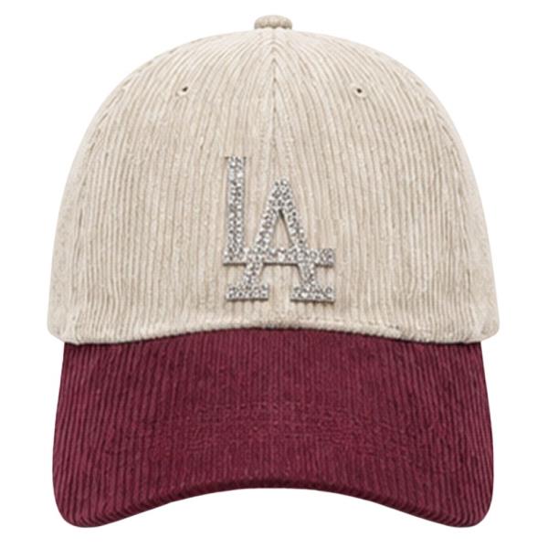 RHINESTONE LA CORDUROY TWO TONE BASEBALL CAPS