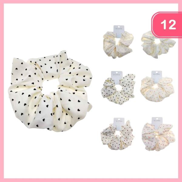 HEART HAIR SCRUNCHIE (12 UNITS)