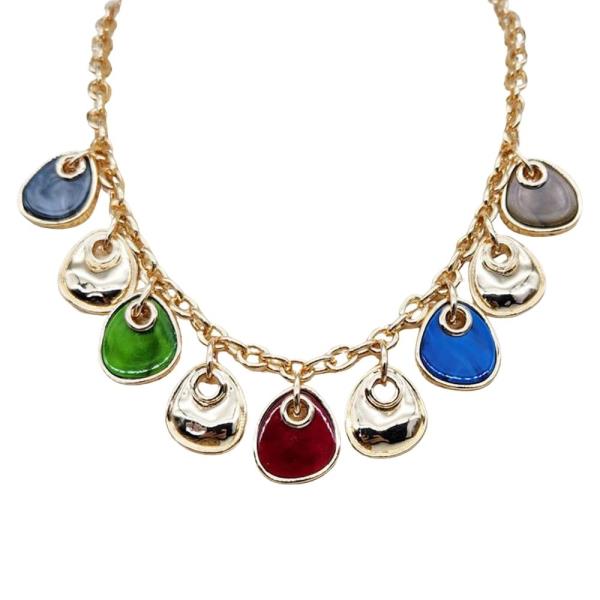 SHELL DISC CHARM NECKLACE
