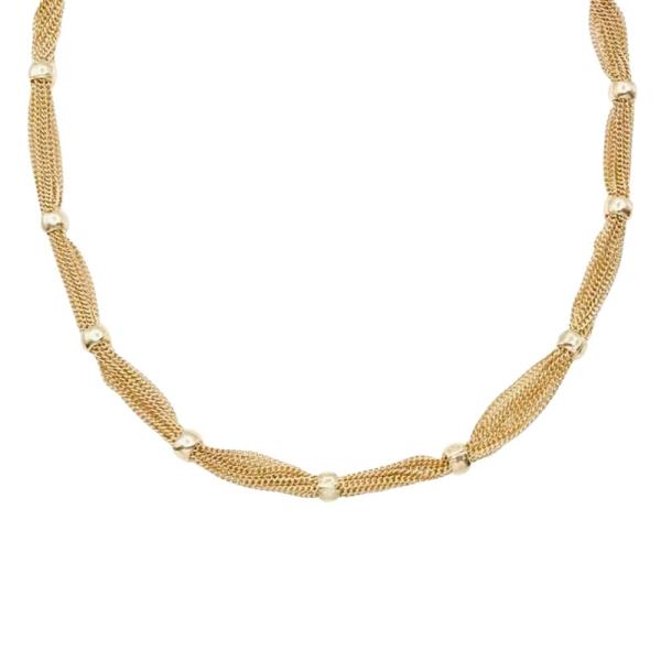 BEADED STATION CHAIN NECKLACE