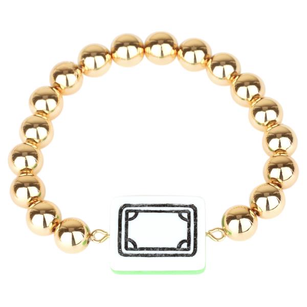 BALL PLASTIC MAHJONG ELASTIC BRACELET